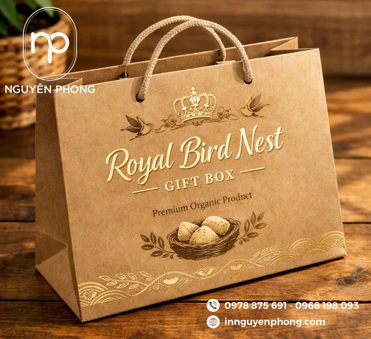 Mẫu túi giấy đựng yến thương hiệu